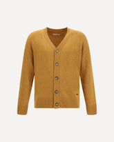Cardigan in Virgin Wool - YELLOW | Base Blu