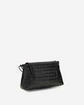 Intrecciato Shoulder Bag - BLACK | Base Blu
