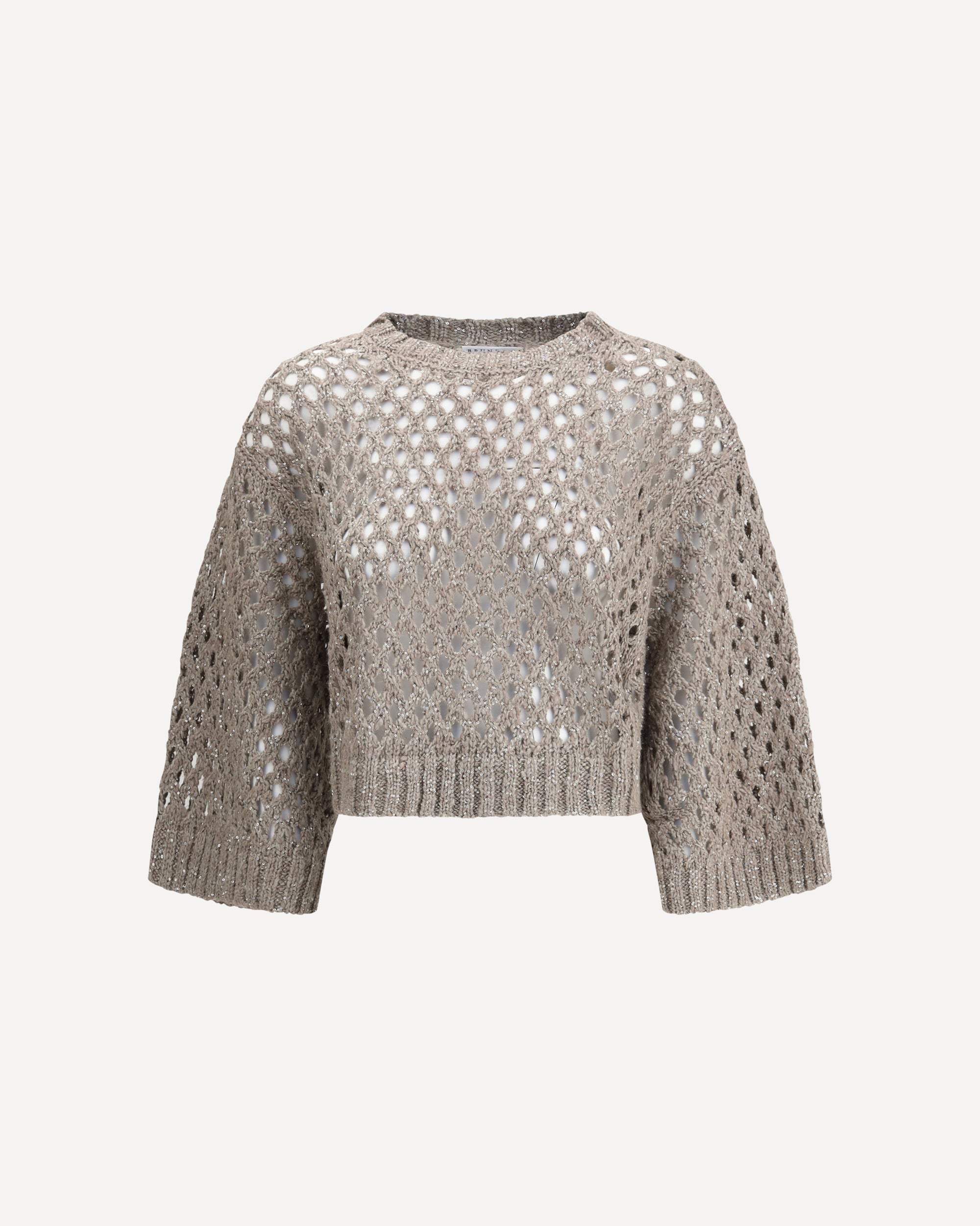 BRUNELLO CUCINELLI☆ニットベスト☆ BRUNELLO CUCINELLI Dazzling Net Sweater BROWN | Base Blu