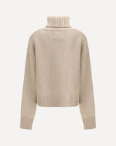 N°434 Crop Xtra Turtleneck Sweater in Cashmere - BEIGE | Base Blu