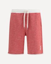 Cotton and linen Shorts with logo - RED | Base Blu