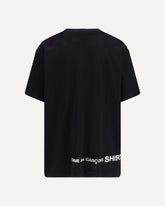 Oversized short-sleeve crewneck T-shirt - BLACK | Base Blu