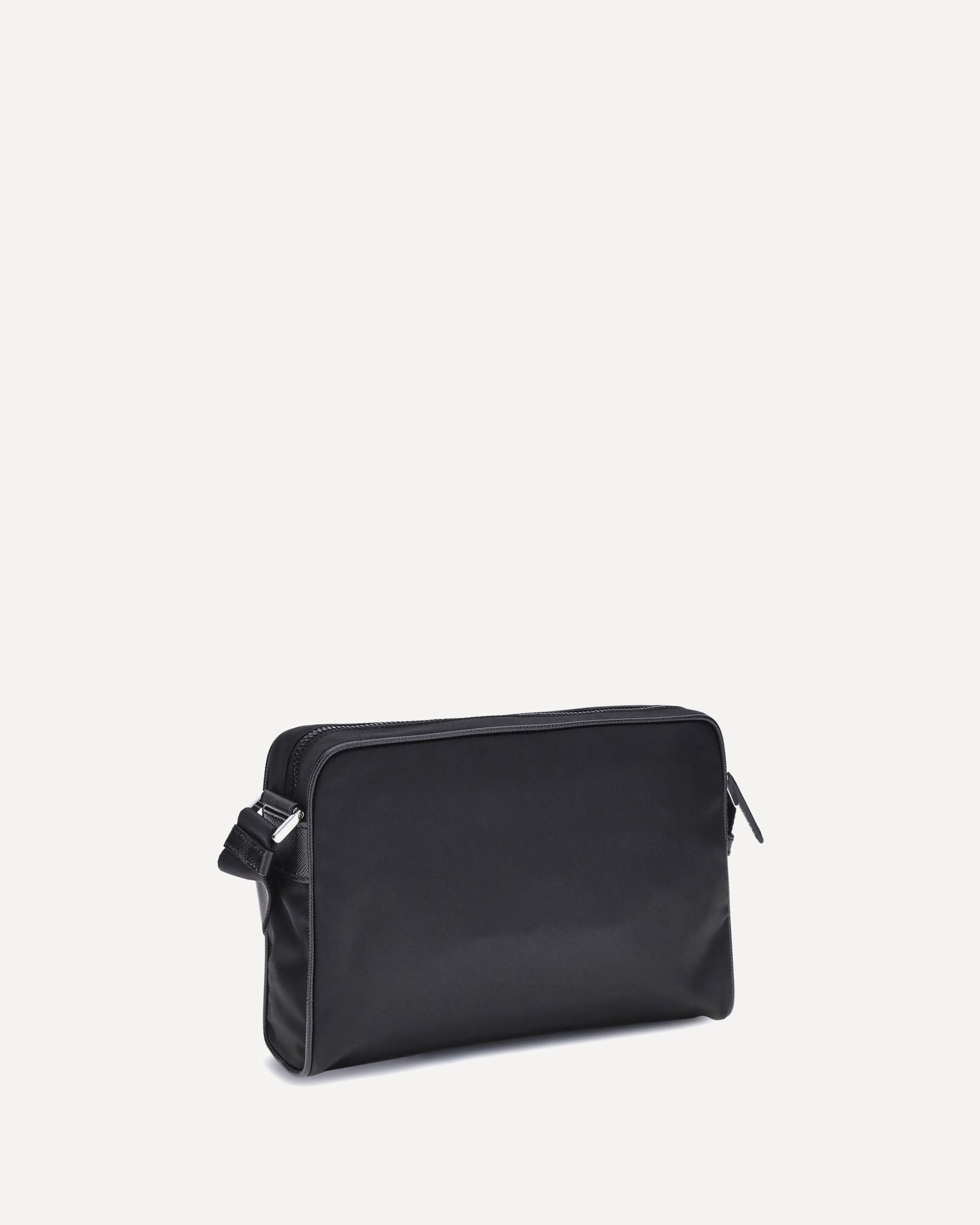 PRADA Re-Nylon and Saffiano Shoulder Bag BLACK | Base Blu