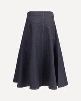 Denim midi Skirt - BLUE | Base Blu