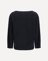 N°491 Pearl cashmere Sweater - BLACK | Base Blu