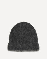 Fuzzy alpaca-blend Beanie - GREY | Base Blu