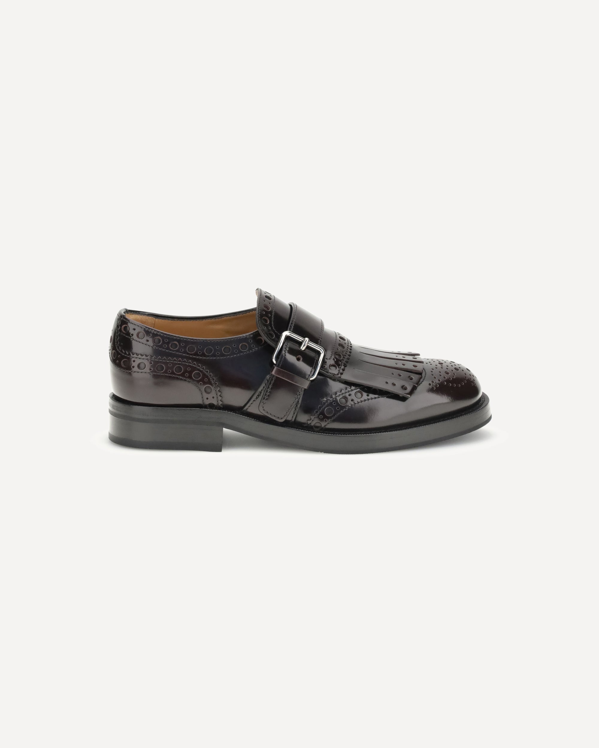 CHURCH'S Buckle Monk Strap Laced Shoes BORDEAUX Base Blu