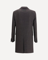 Cappotto in lana Principe di Galles - MARRONE | Base Blu