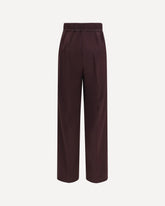 High waisted grain de poudre Pants - PURPLE | Base Blu
