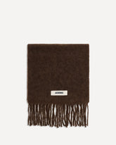 Fringed Scarf - BROWN | Base Blu