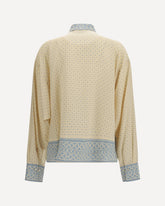 Silk Shirt with geometric print - CREAM | Base Blu
