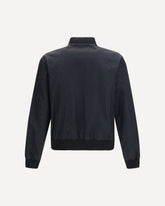 Reversible zip Jacket in lightweight silk faille - BLACK | Base Blu
