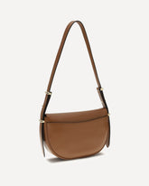 Leather Shoulder Bag - BROWN | Base Blu