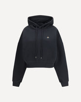 Orb embroidered Hoodie - BLACK | Base Blu