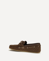 Suede boat Loafers - BROWN | Base Blu