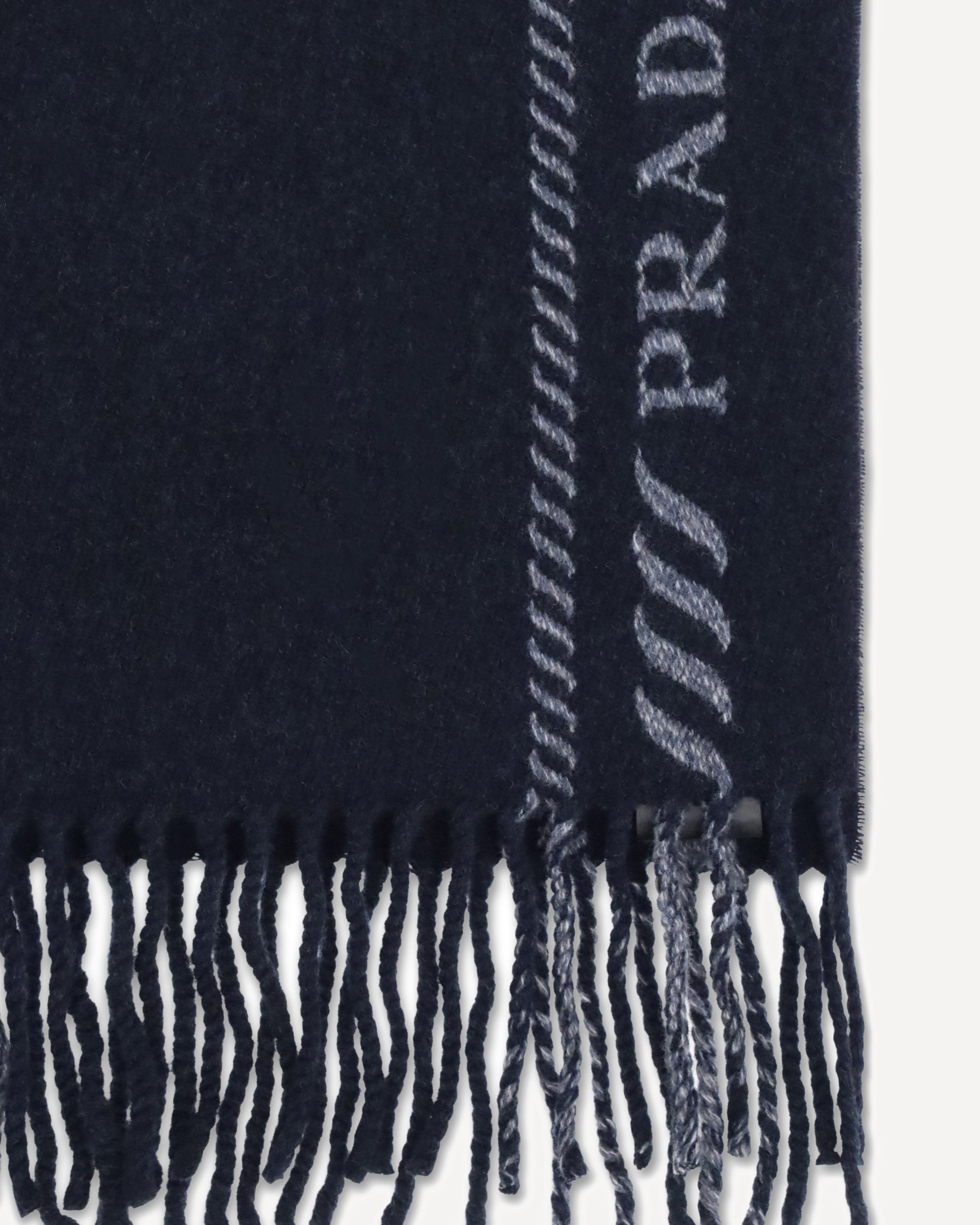 PRADA Virgin wool and cashmere Scarf BLUE | Base Blu