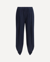 Pleated jersey Pants - BLUE | Base Blu