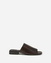 Riding calfskin Sandals with monili - BROWN | Base Blu