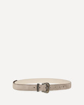 Suede Belt with Shiny Loop - BEIGE | Base Blu