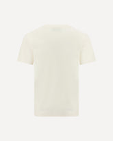 Contrasting logo T-shirt - CREAM | Base Blu