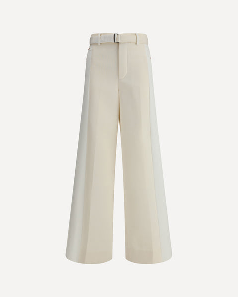 SACAI Tailored denim Pants WHITE | Base Blu