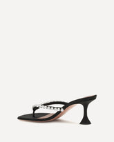 Gigi crystal-embellished thong Sandals - BLACK | Base Blu