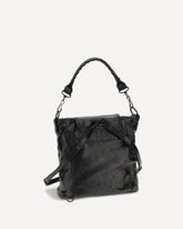 Zaino Le City mini in pelle - NERO | Base Blu