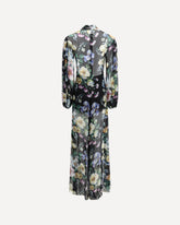 Long flower chiffon Dress - MULTICOLOUR | Base Blu