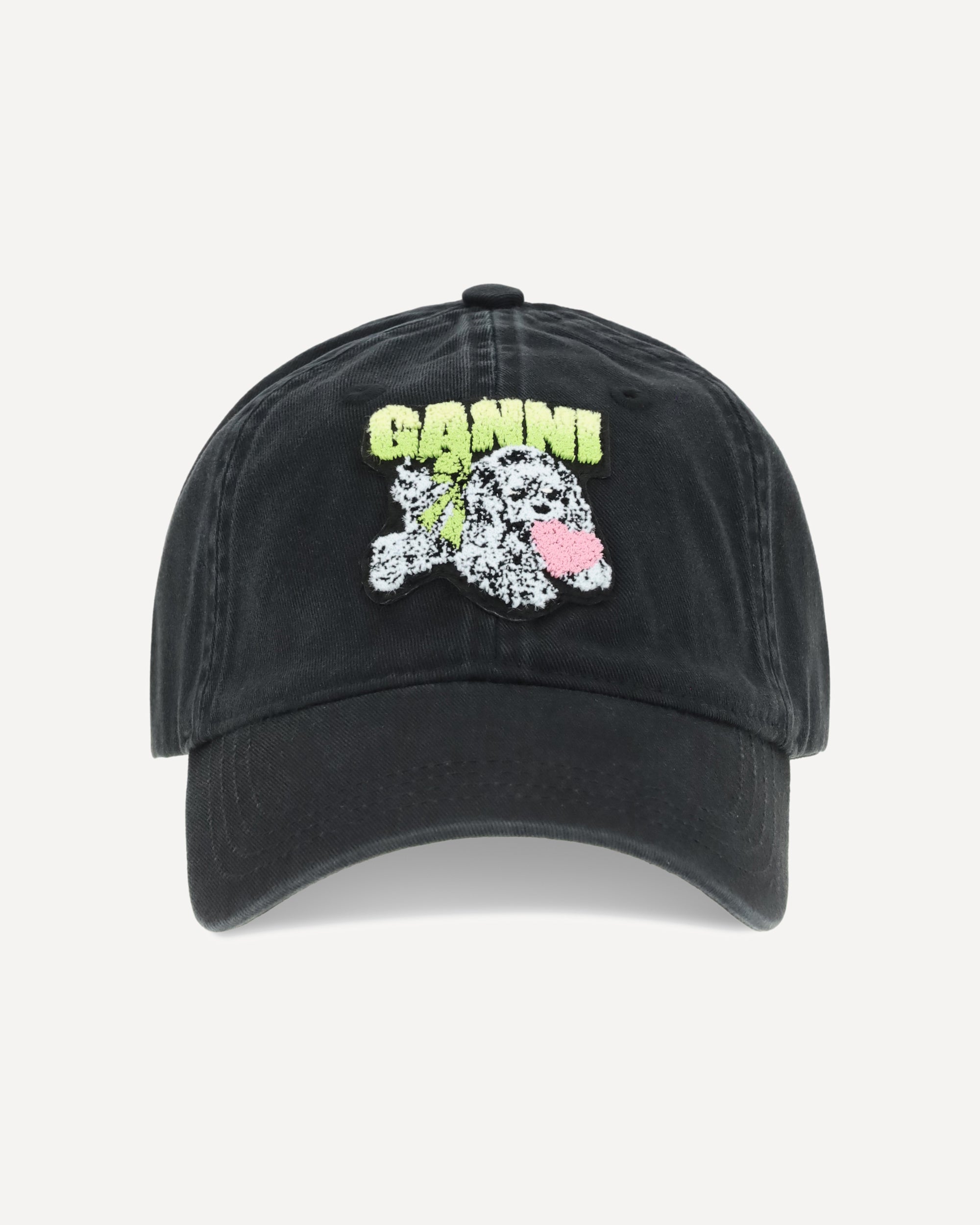 GANNI Puppy Baseball Cap BLACK | Base Blu
