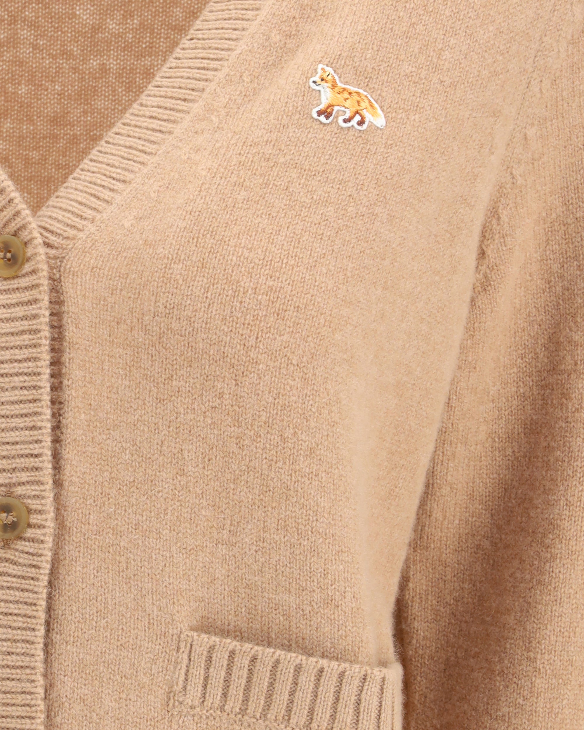 MAISON KITSUNÉ Baby Fox Cardigan BROWN | Base Blu