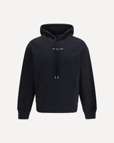 Cotton Sweatshirt with embroidered logo - BLACK | Base Blu
