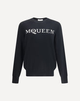 Maglione in lana con logo - NERO | Base Blu