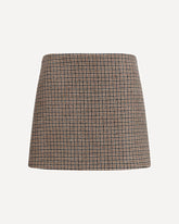 Houndstooth Mini Skirt - BROWN | Base Blu