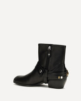 Jane 07 leather Ankle Boots - BLACK | Base Blu