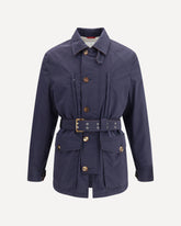 Membraned nylon saharan Jacket - BLUE | Base Blu