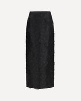 Adepto long silk Skirt - BLACK | Base Blu