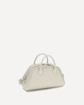 Intrecciato leather Handbag - GREY | Base Blu