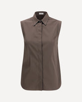 Sleeveless Shirt - BROWN | Base Blu