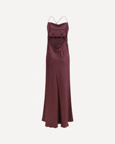 Farro satin Dress - BORDEAUX | Base Blu