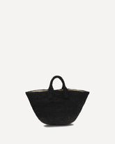 Raffia Handbag - BLACK | Base Blu