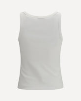 “Boke Flower 2.0” ribbed tank Top - WHITE | Base Blu