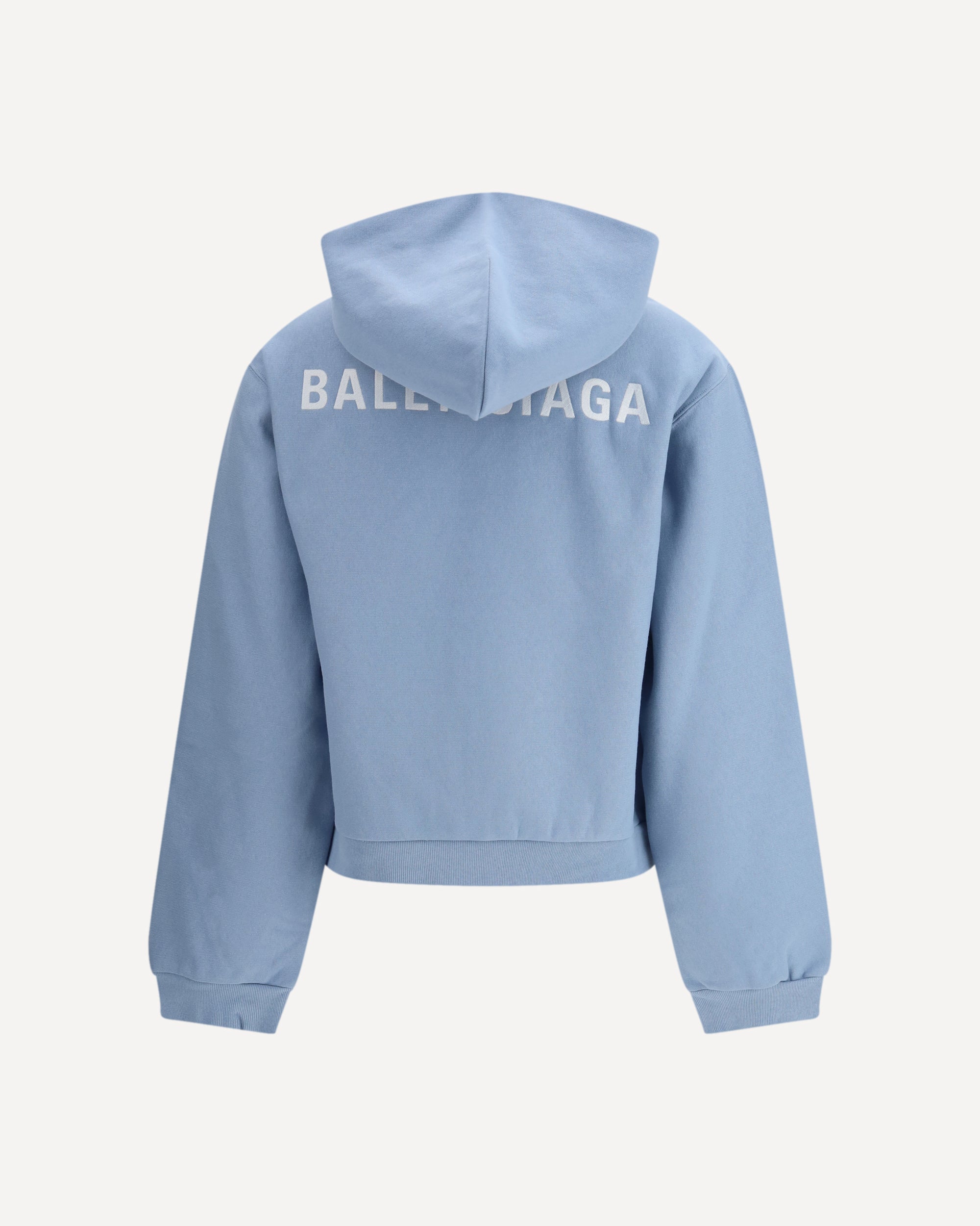 BALENCIAGA Back zip-up Hoodie LIGHT BLUE | Base Blu