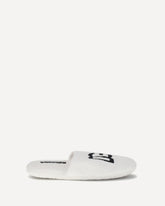Embroidered cotton terry Slippers - WHITE | Base Blu