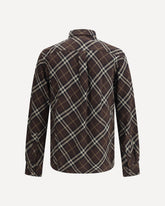 Camicia in flanella di cotone Check - MARRONE | Base Blu