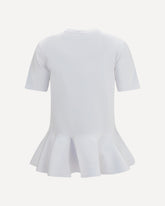 Cotton jersey crinoline T-shirt - WHITE | Base Blu