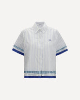 Short-sleeved striped Shirt - WHITE | Base Blu