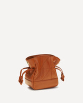 Jamie mini leather Clutch Bag - ORANGE | Base Blu