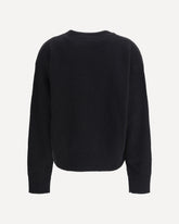 Barocco Leaf Embroidered Sweater - BLACK | Base Blu