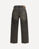 Third cut nocturne dust wash Jeans - BLACK | Base Blu