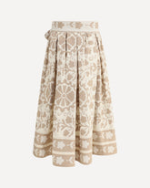 Flared midi Skir - BEIGE | Base Blu